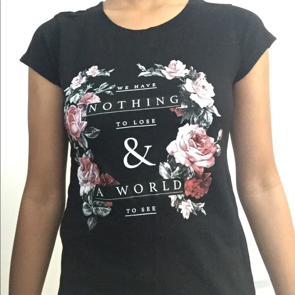 Aesthetically pleasing rose tee shirt